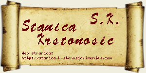 Stanica Krstonošić vizit kartica